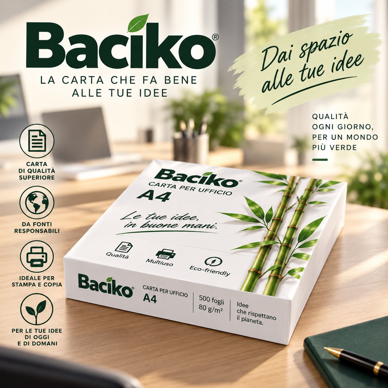 Risma di carta per stampante Baciko